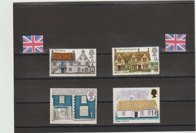 GREAT BRITAIN 1970 British rural architecture Sg 815-818 Complete set LMM