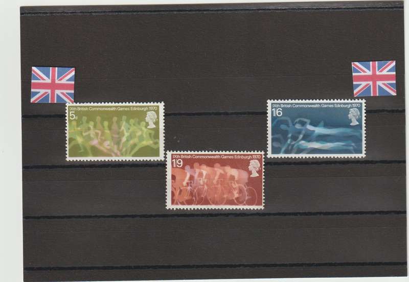 Great Britain 1970 Ninth British commonwealth Games Sg 832-834 Complete Set LMM