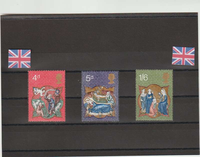 Great Britain 1970 Christmas Sg 838-840 Complete Set LMM