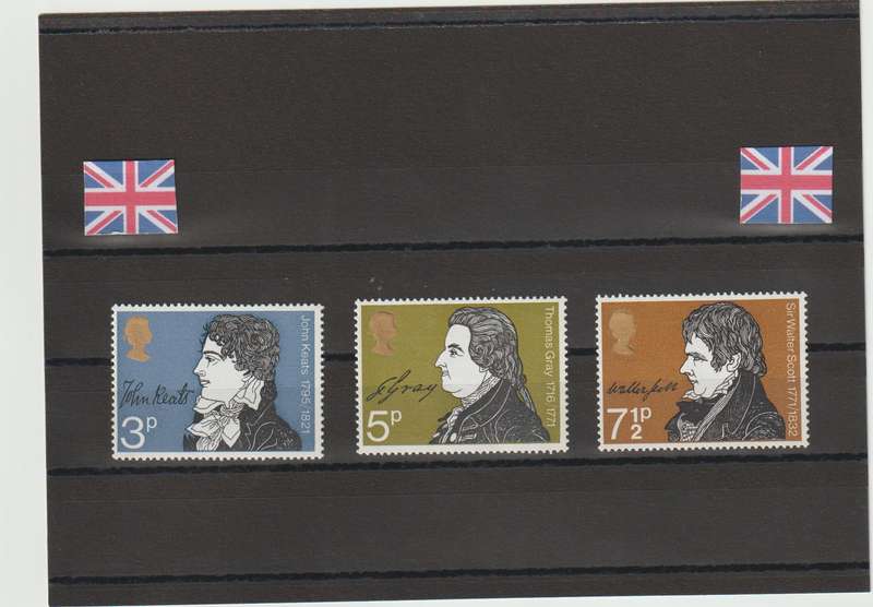 Great Britain Literary Anniversaries (2nd Series) Complete Set SG 884-886 LMM