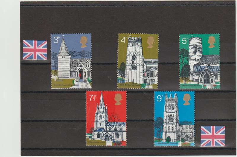 Great Britain 1972 British Architecture (3rd Series) Village Churches Complete set LMM