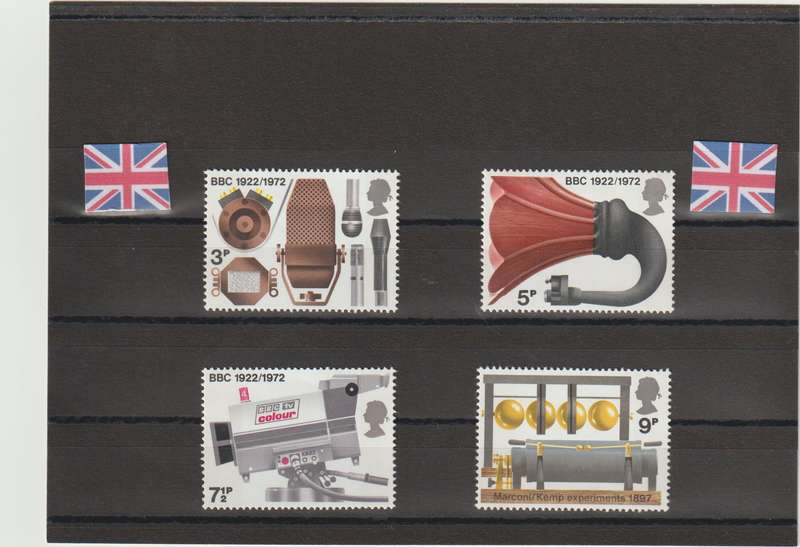 Great Britain 1972 Broadcasting Anniversaries SG 909-912 (Complete Set) LMM