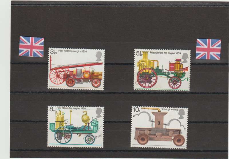 GREAT BRITAIN 1974 BICENTENARY OF THE FIRE PREVENTION ACT SG 950-953 (COMPLETE SET) LIGHT MOUNTED MI