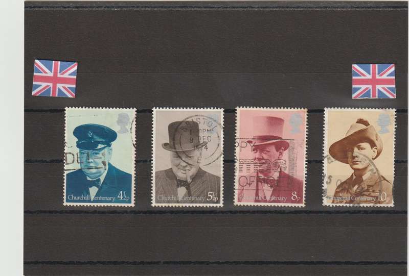 GREAT BRITAIN 1974 BIRTH CENTENARY OF SIR WINSTON CHURCHILL SG 962-965 (COMPLETE SET) USED