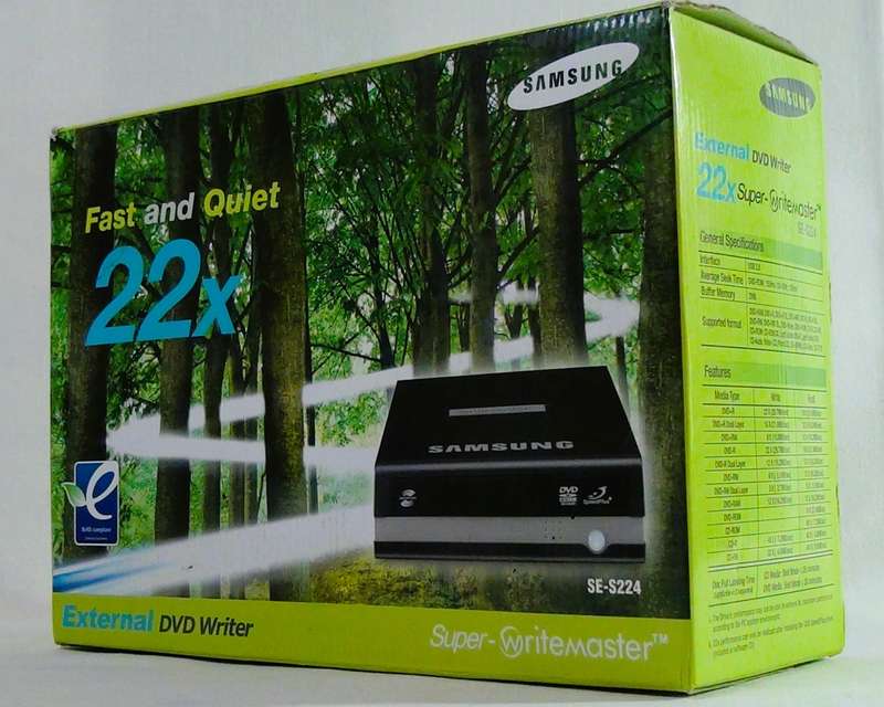 Samsung WRITEMASTER SE S224 USB External 22X DVD Writer AND BURNER