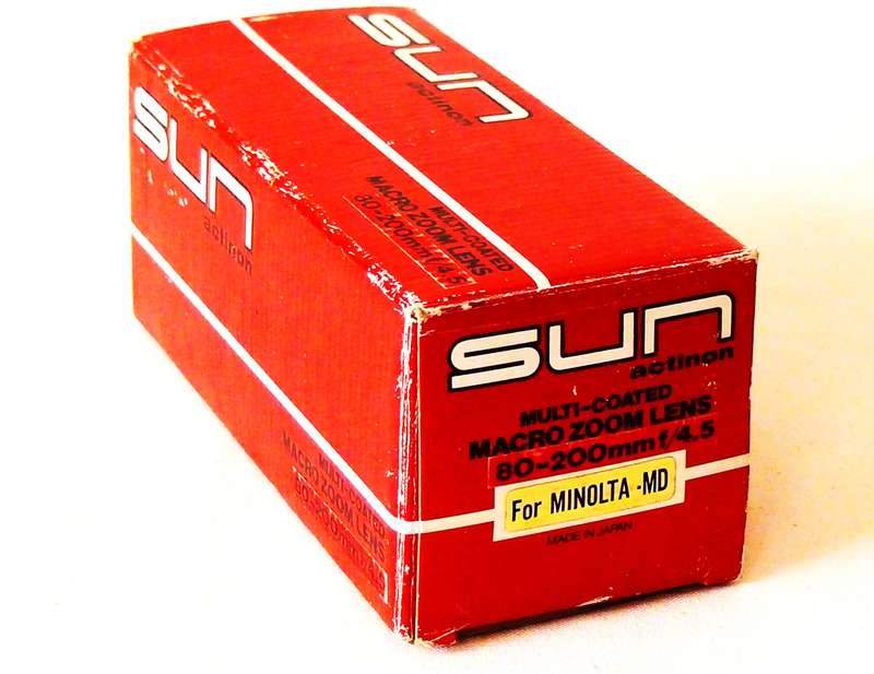 SUN actinon Multi-Coated Macro Zoom Lenses for Minolta Cameras