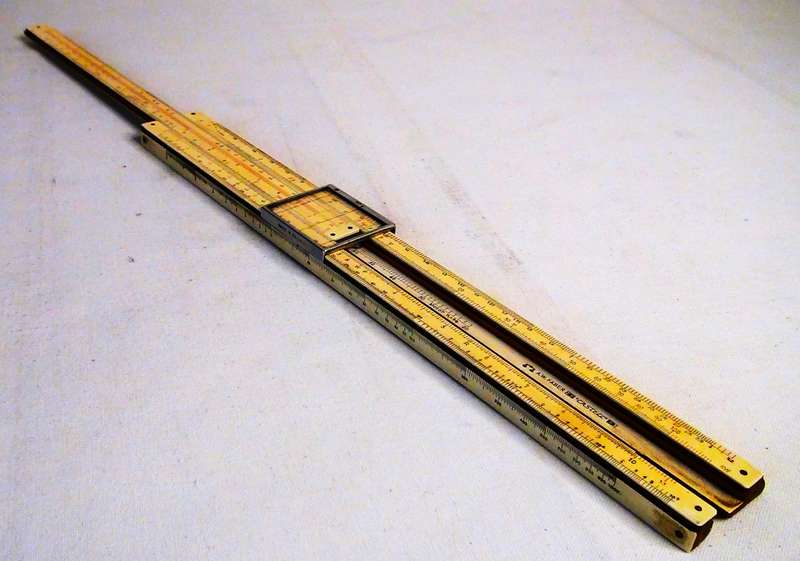 Vintage Slide Rule Faber-Castell ELECTRO 1/98/398 DRGM, Made in Bavaria Germany w/Case