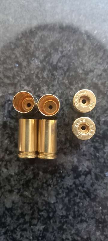 9mm Bullet Casings , Reloading brass , 9mmP / 9x19mm .De primed, resized and cleaned x200