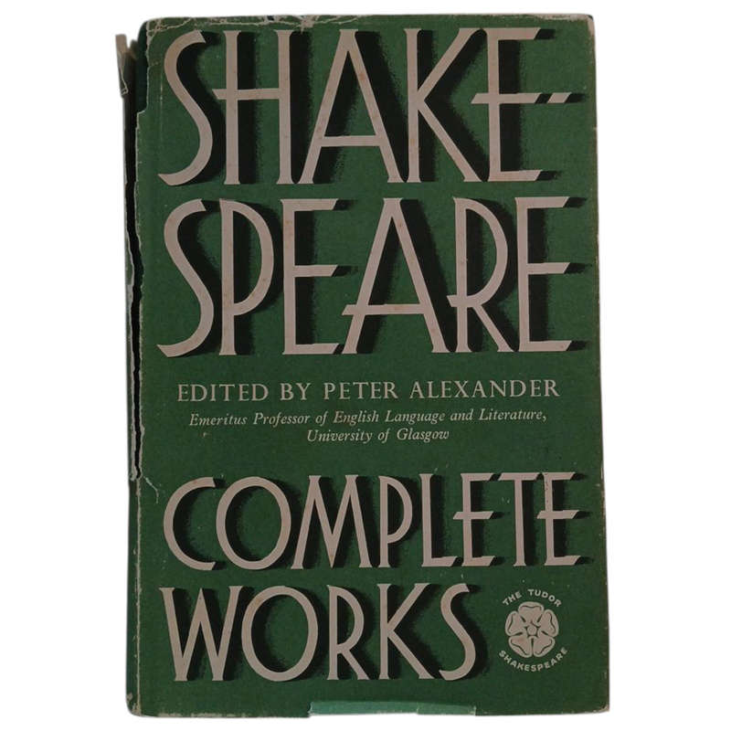 1964 The Complete Works of Shakespeare By Peter Alexander Hardcover w/Dustjacket