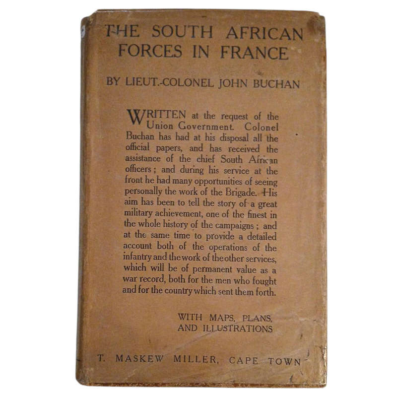 1921 The History Of The South African Forces In France By John Buchan Hardcover w/Dustjacket