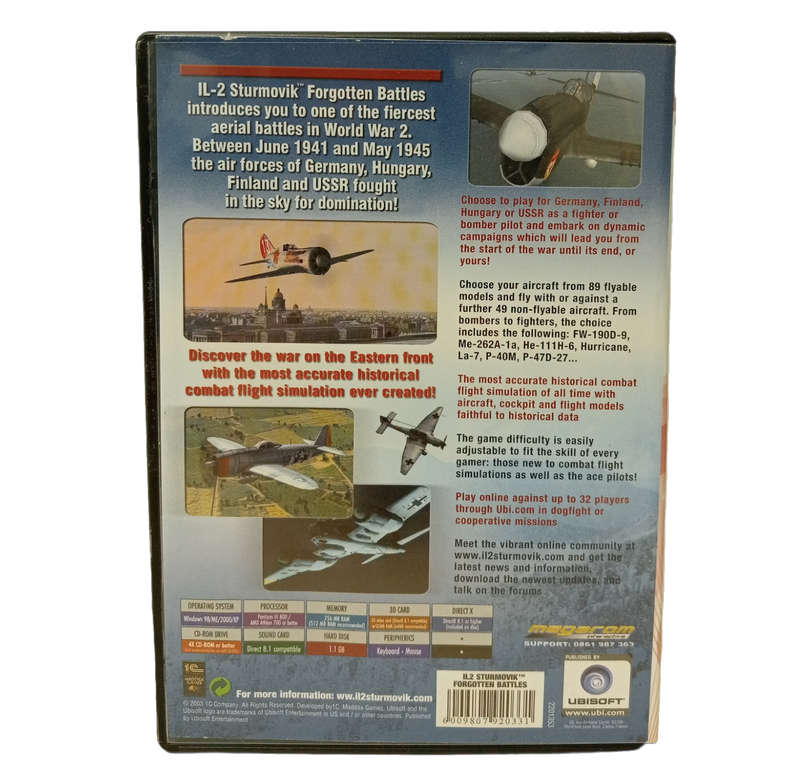 IL2 Sturmovik - Forgotten Battles PC (DVD)