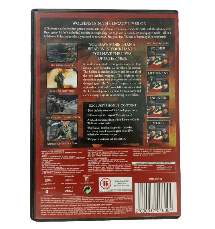 Wolfenstein: Return to Castle Special Edition PC (DvD)