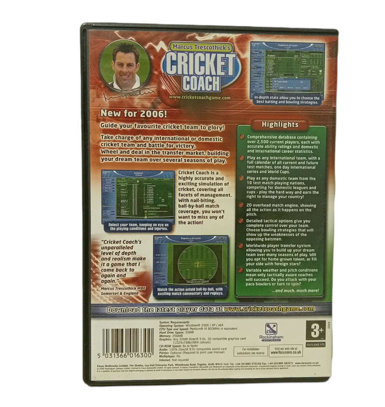 Marcus Trescothick's Cricket Coach PC (DvD)