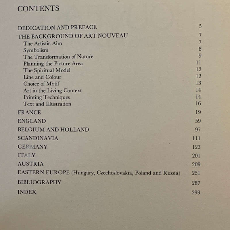1984 Art Nouveau Prints Illustrations and Posters by Hans H Hofstatter Hardcover w/Dustjacket