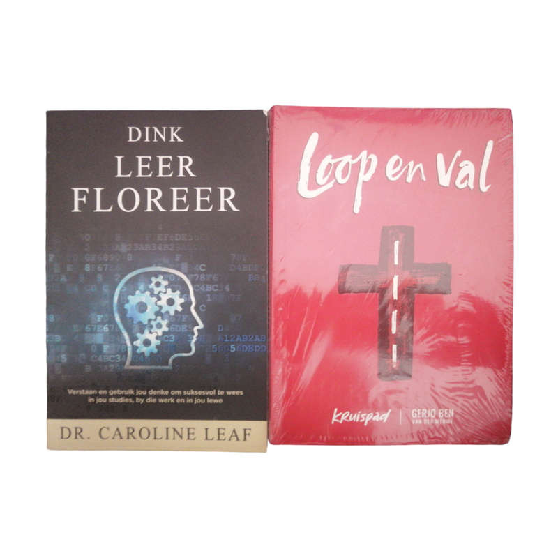 Loop En Vaal by Gerjo Ben Van Der Merwe and Dink Leer Floreer by Caroline Leaf 2 Book Set Softcover