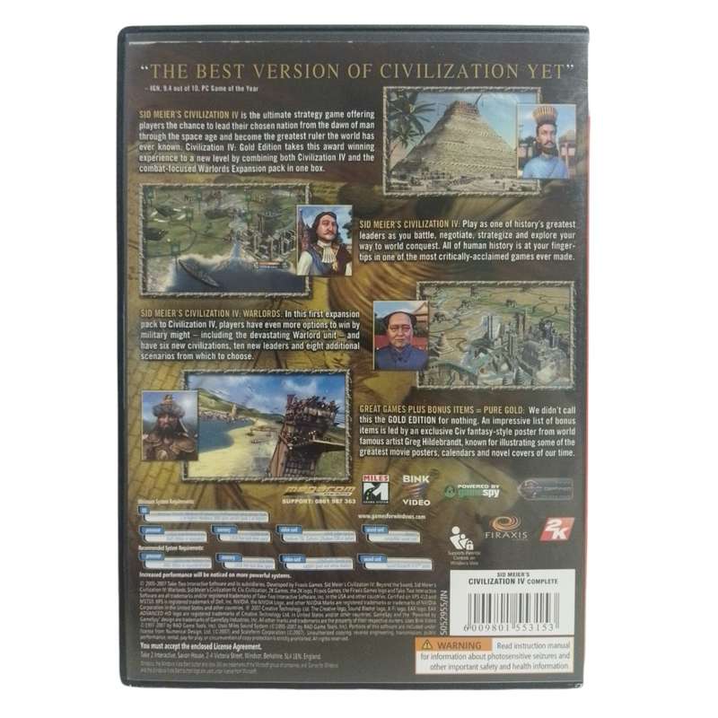 Sidmeiers Civilization Complete IV PC (CD)