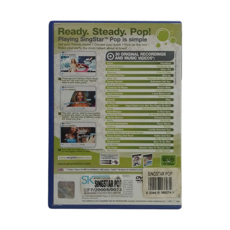 Singstar Pop PlayStation 2