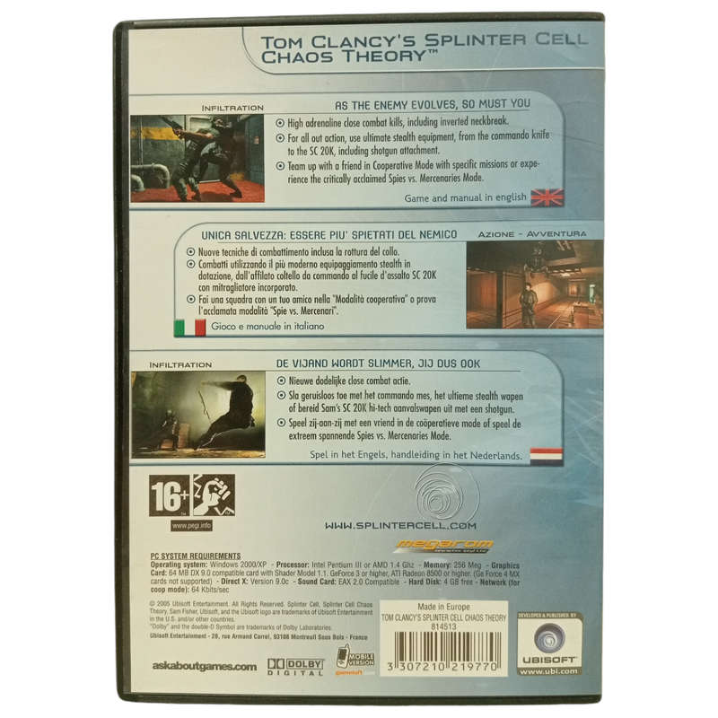 Splinter Cell - Chaos Theory PC (DVD)