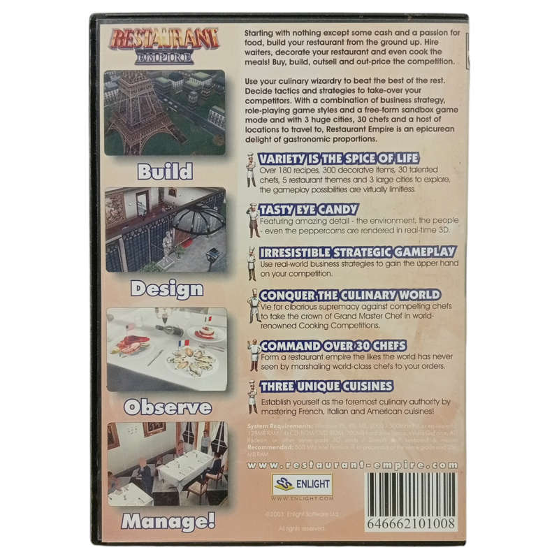 Restaurant Empire PC (CD)