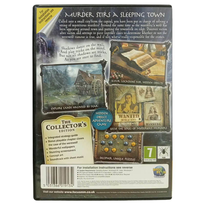 Shadow Wolf Mysteries - Curse Of The Full Moon PC (DVD)