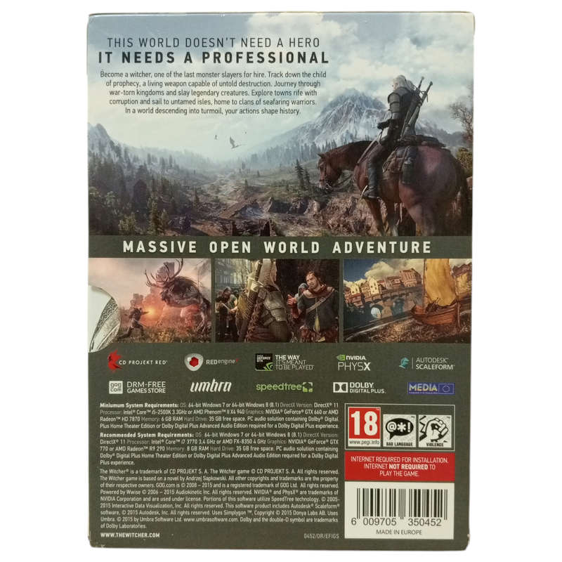 The Witcher III - Wild Hunt PC (DVD)