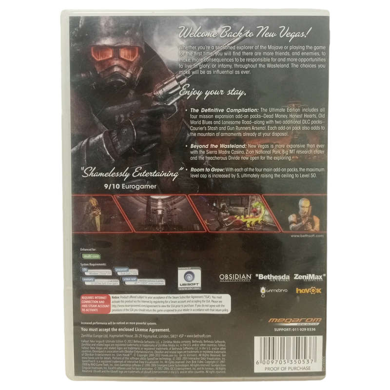 Fallout - New Vegas Ultimate Edition PC (DVD)