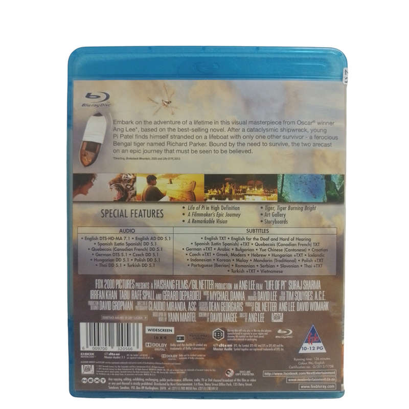Life Of Pi Blu-Ray