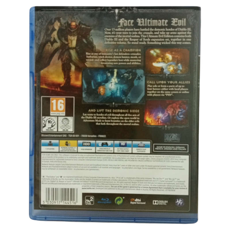 Diablo - Reaper Of Souls Play Station 4