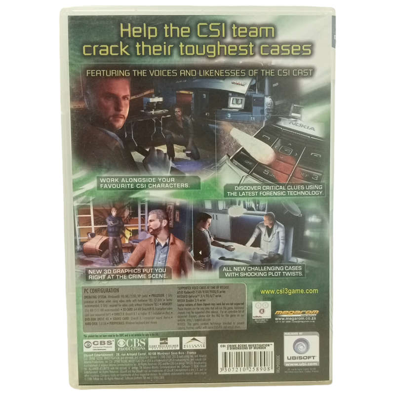 CSI: Crime Scene Investigation - 3 Dimensions Of Murder PC (DVD)