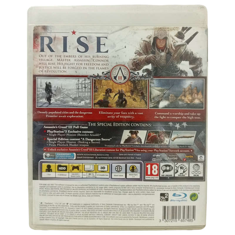 Assassin's Creed III PlayStation 3