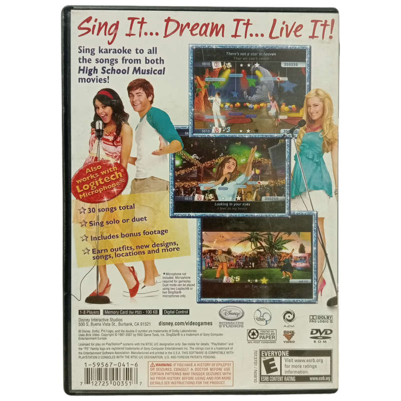 High School Musical - Sing it Play Station 2