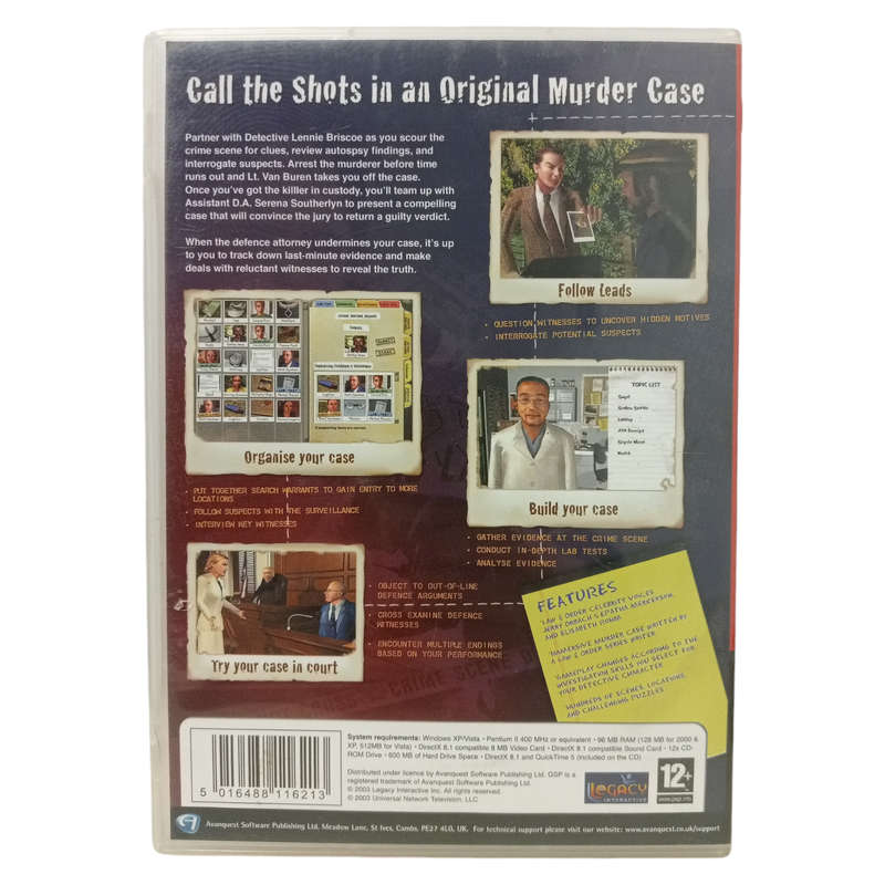 Law & Order - Dead On The Money PC (CD)