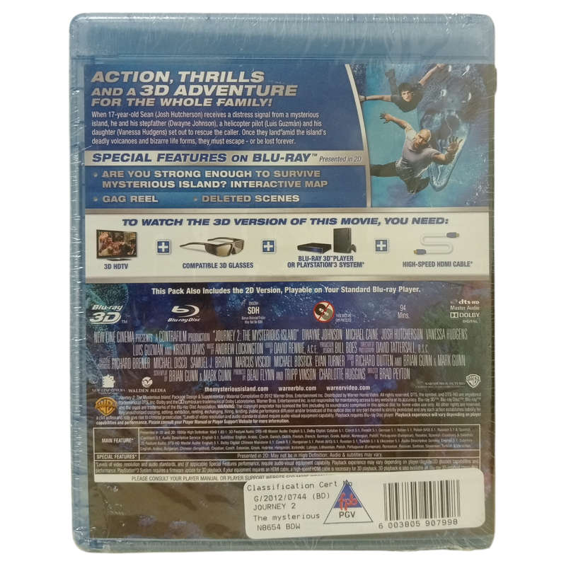 Journey 2 - The Mysterious Island 3D Blu-Ray [Factory Sealed]