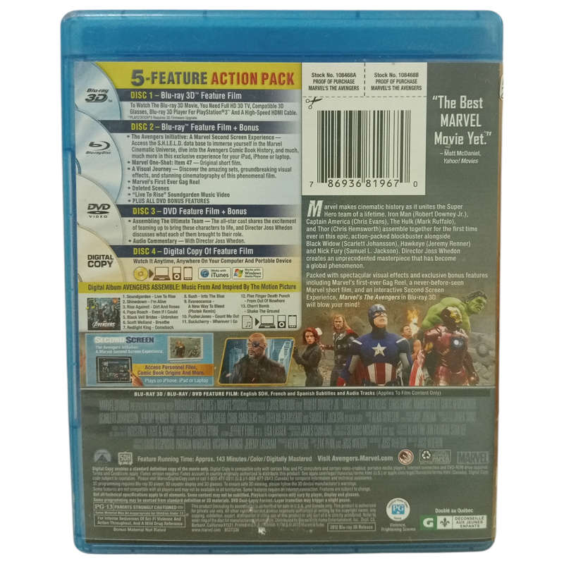 Marvel's The Avengers Blu-Ray