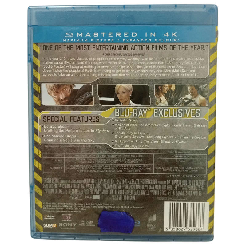 Elysium Blu-Ray