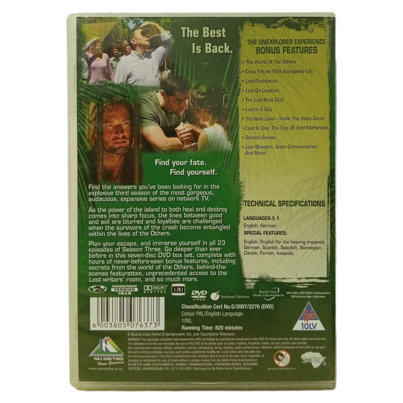 Lost - The Complete Third Season DVD