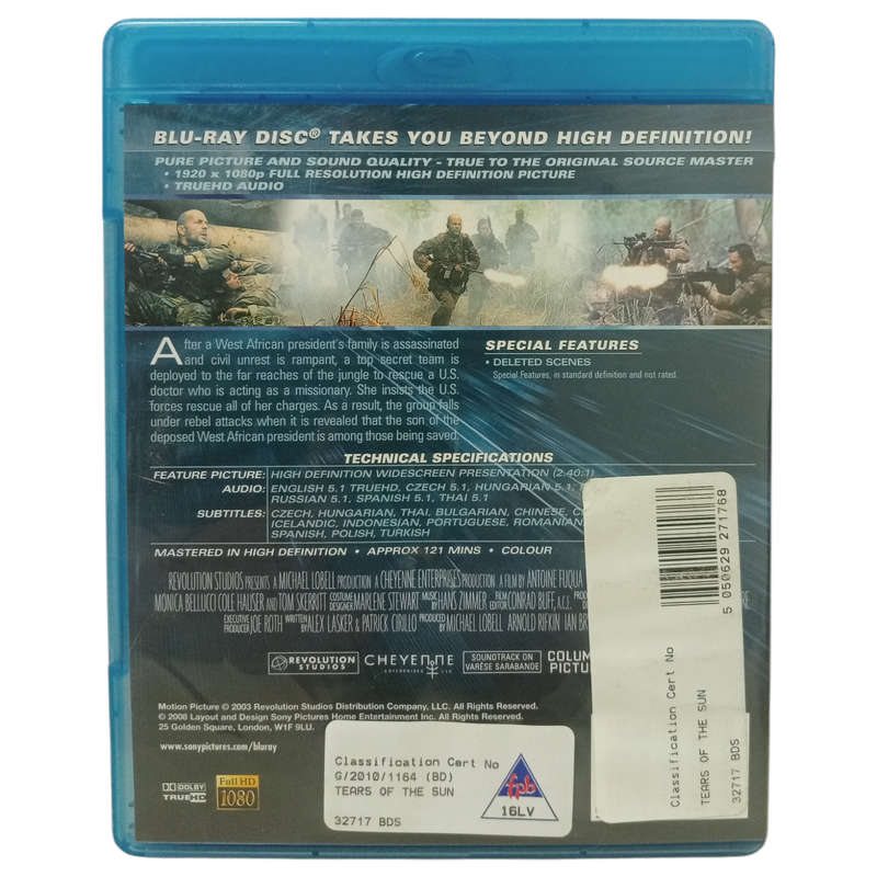 Tears Of The Sun Blu-Ray
