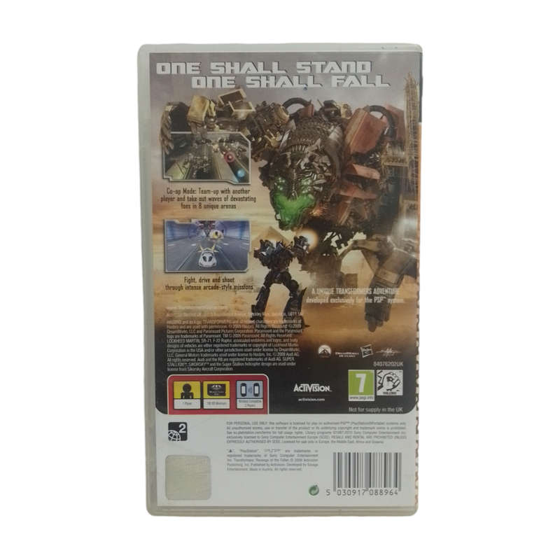 Transformers - Revenge Of The Fallen PSP