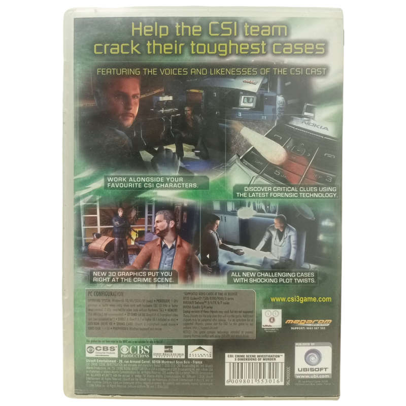 CSI: Crime Scene Investigation - 3 Dimensions Of Murder PC (DVD)