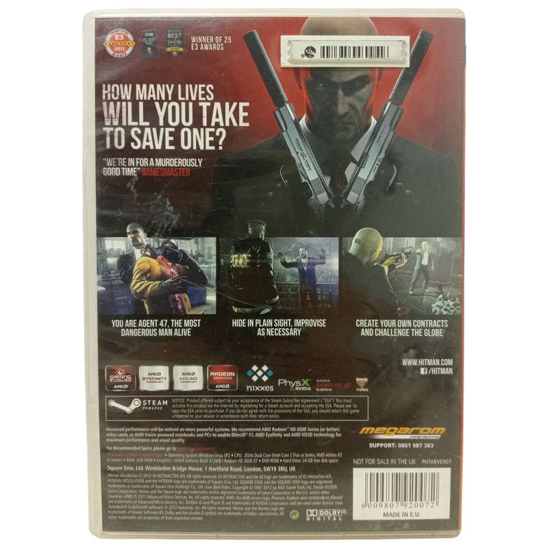Hitman Absolution PC (DVD)