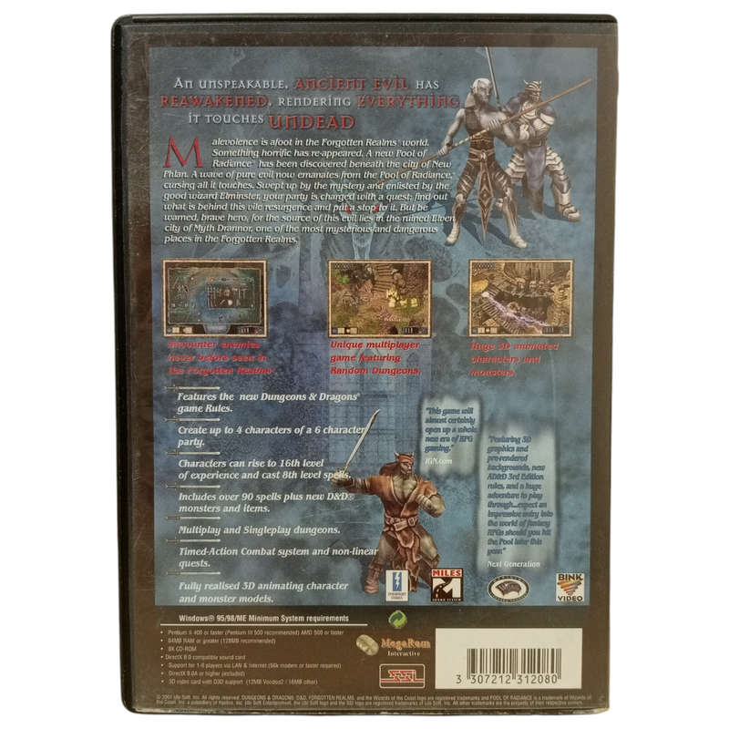 Pool Of Radiance - Ruins OF Myth Drannor Forgotten Realms PC (CD)