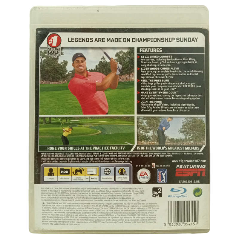 Tiger Woods PGA Tour 07 PlayStation 3
