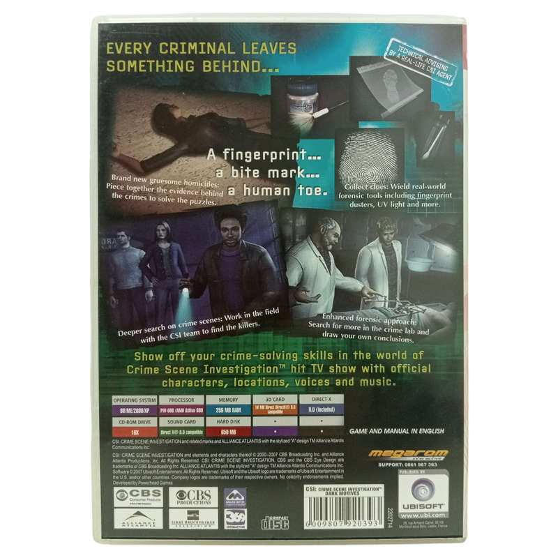 CSI: Crime Scene Investigation - Dark Motives PC (DVD)