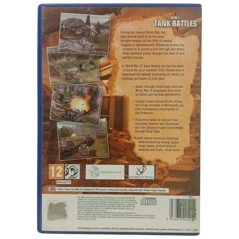 WWII: Tank Battles PlayStation 2