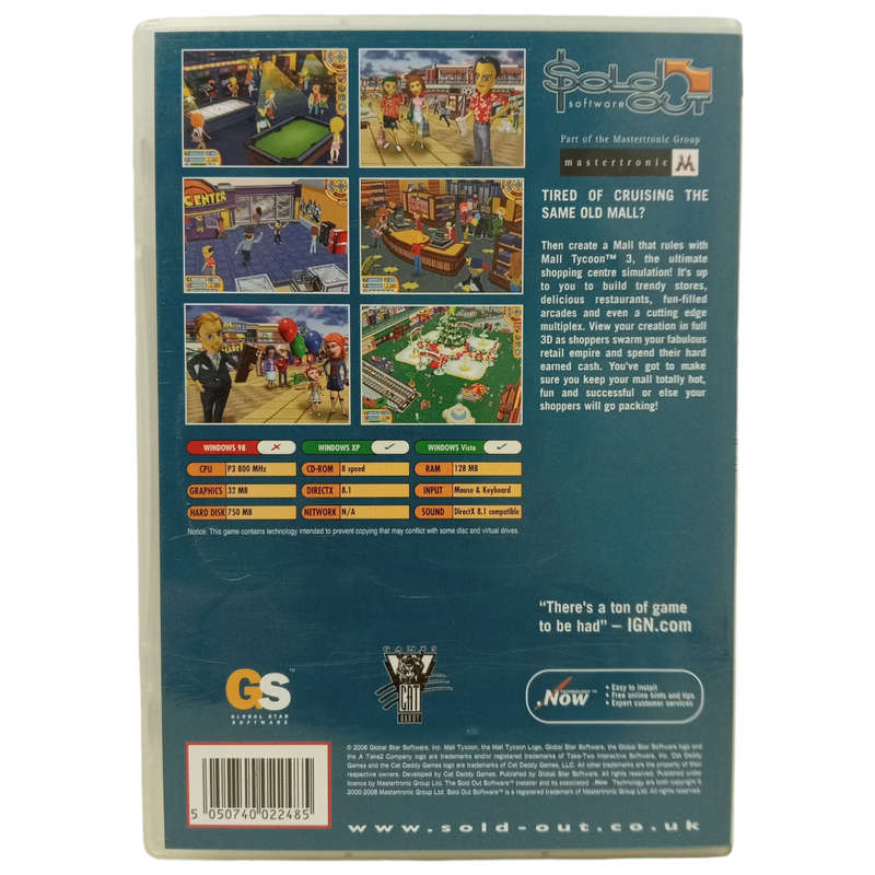 Mall Tycoon 3 PC (CD)