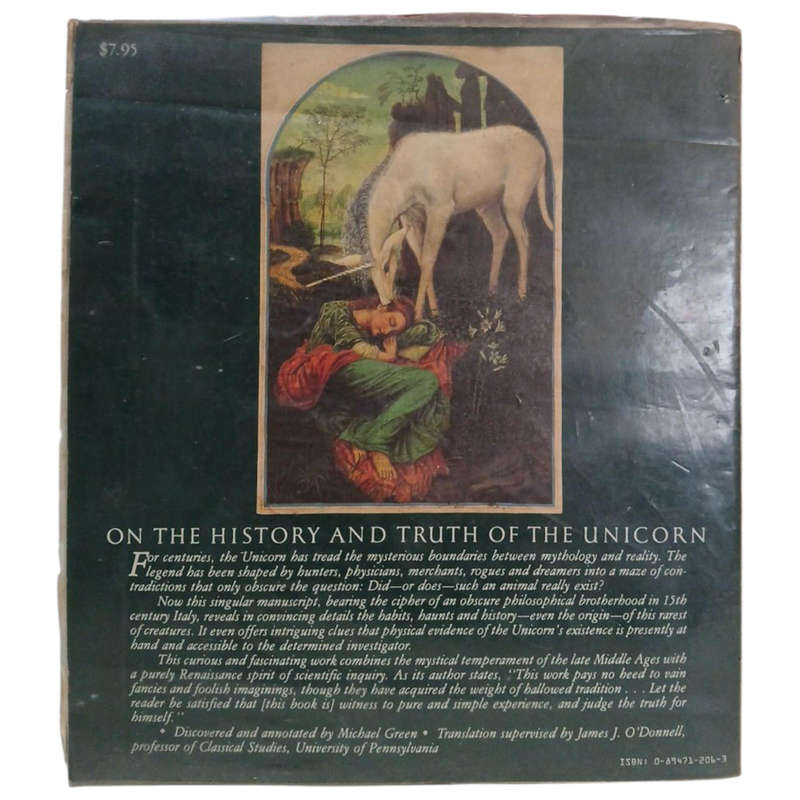 1983 De Historia Et Unicorns, on the History and Truth of the Unicorn by Micheal Green Softcover