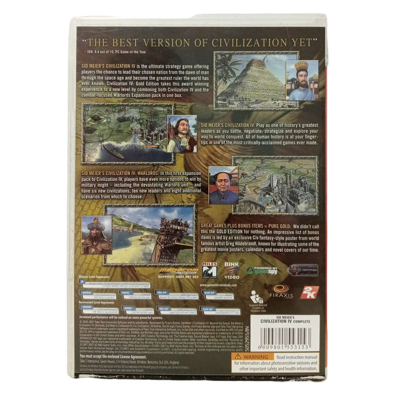 Sid Meier's - Civilization Complete PC (CD)