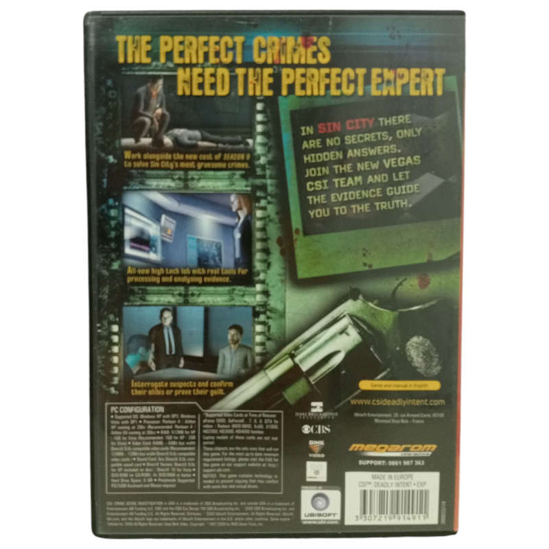 CSI: Crime Scene Investigation - Deadly Intent PC (DVD)