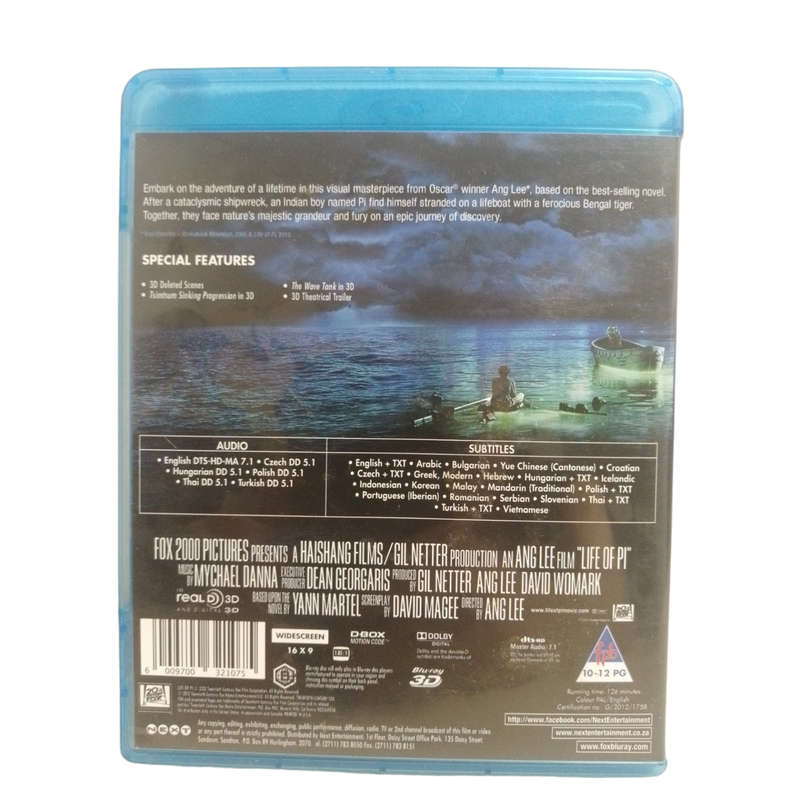 Life Of Pi 3D Blu-Ray