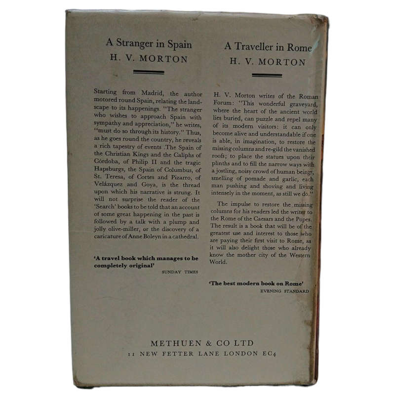 1964 A Traveller in Italy By H.V.Morton Hardcover w/Dustjacket